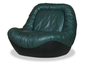 Кожаное вращающееся кресло