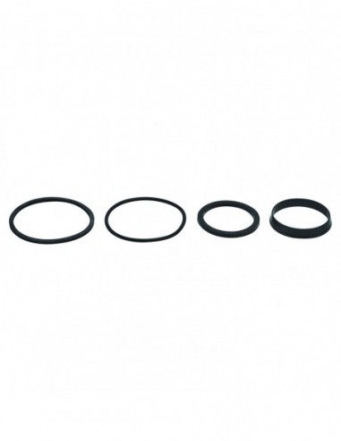 045700 005 00  Комплект из 4 прокладок для сифона раковины, с базовой прокладкой, плоской прокладкой, конической прокладкой и уплотнительным кольцом, эластомер Valentin Чернить  - Вид №1