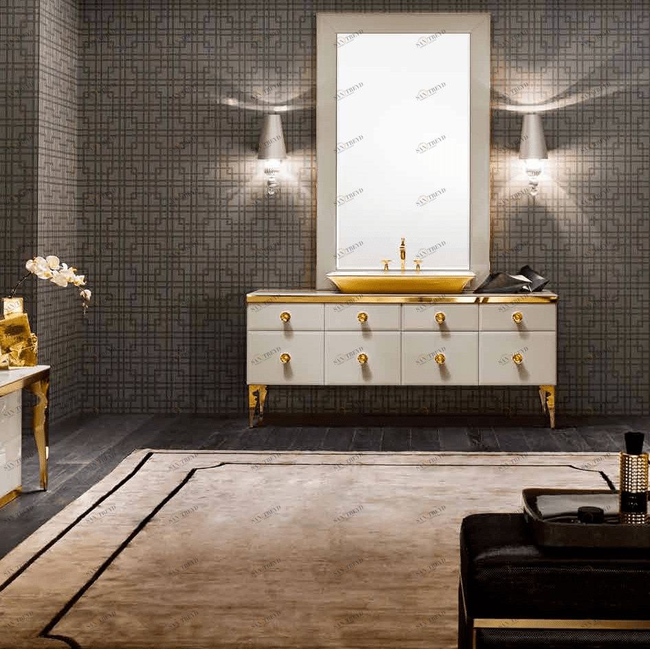 Комбинация ванной комнаты M01 в отделке VETRO MILLDUE MAJESTIC MAJESTIC01