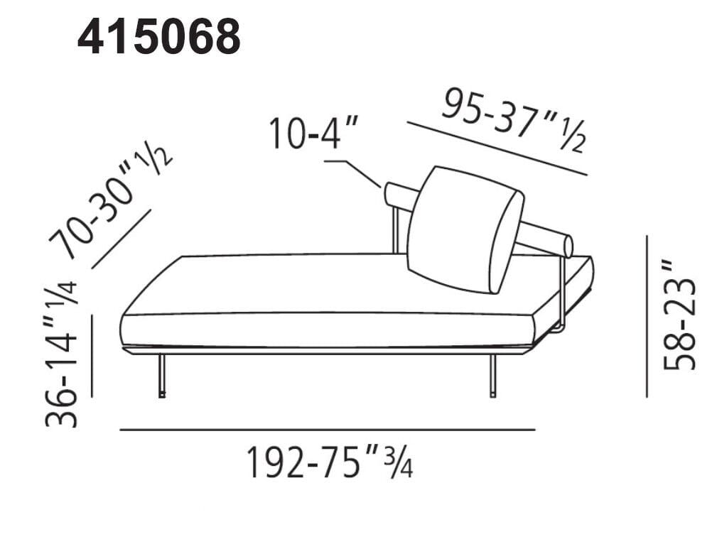 Dormeuse capitonné Vibieffe 415 Tube ARCH-00071473 - Вид №3