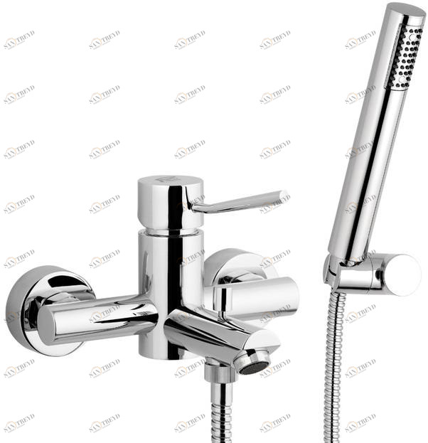 Remer Rubinetterie Смеситель для ванны настенный с ручным душем Minimal N 02