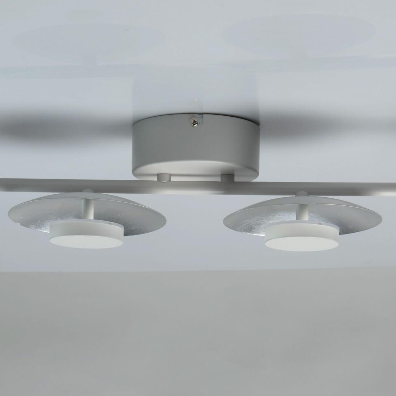 Настенно-потолочный светодиодный светильник De Markt Галатея 14 452024904 DE MARKT ГАЛАТЕЯ 14 208032 Серебро  - Вид №1