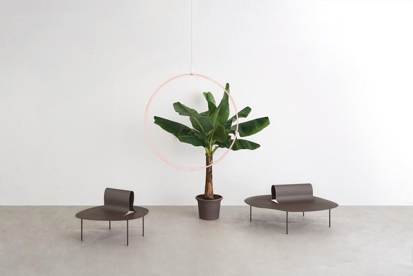 Desalto Скамья из листового металла со спинкой Softer than steel sun-id-1353841 - Вид №1