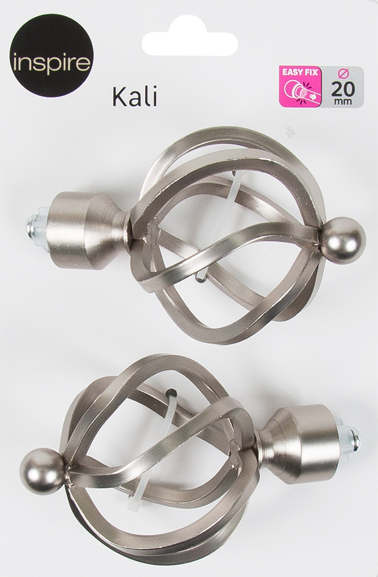 INSPIRE Наконечники «Твист» для карнизов, матовый никель, 6 см, 2 шт 82549351 STLM-0029537 - Вид №2