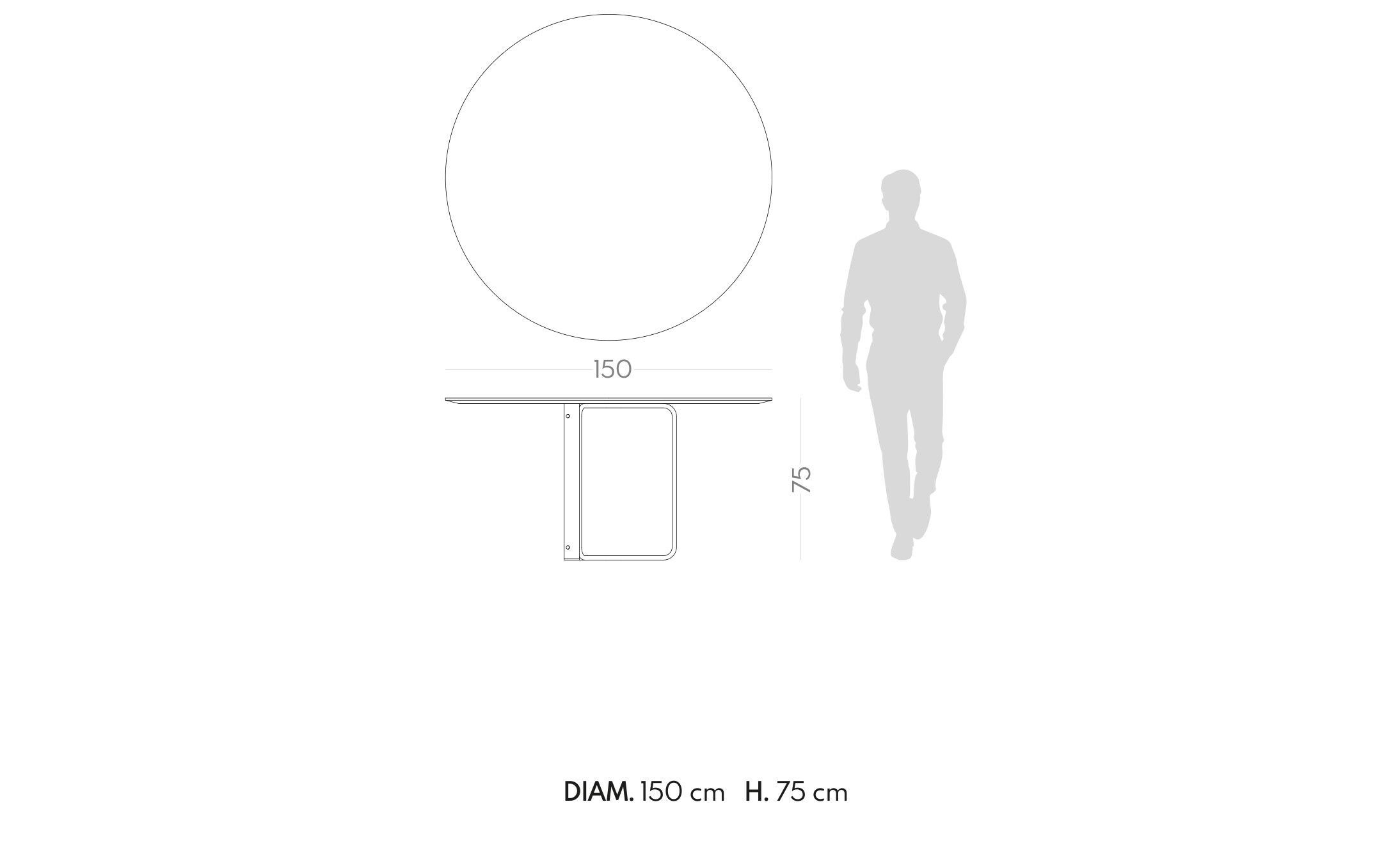 Круглый обеденный стол PRADDY Natur ARCH-00095639 - Вид №6