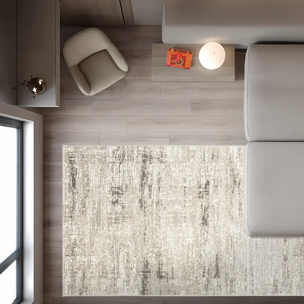 Ковер БЕЛКА Визион 250x350 см с рельефной текстурой в бежевых тонах 89424623 STLM-1576667