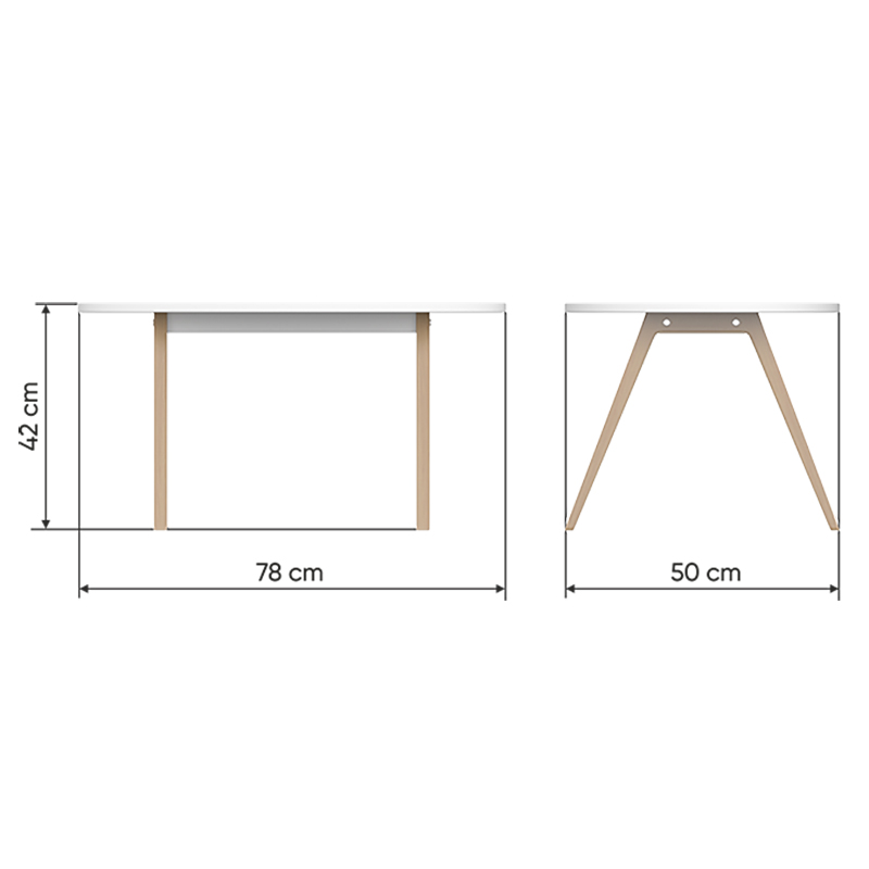 Столик детский белый Classic ELLIPSE ELLIPSE CLASSIC 257795 Белый Santreyd  - Вид №1