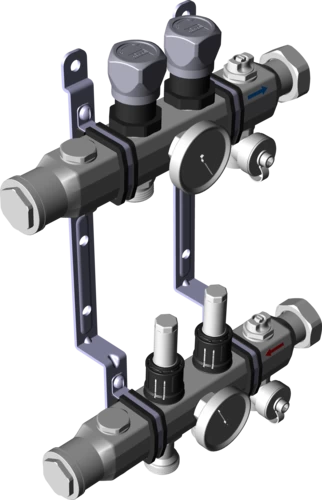 599 652 *) Модель 1004 Трубопроводные системы  Fonterra панельное отопление  Коллекторы  Коллекторы Santreyd  - Вид №3