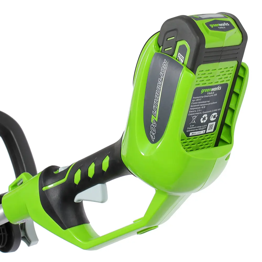 Триммер аккумуляторный GreenWorks G40LTK2 40 В 1x2.5 Ач АКБ и ЗУ входит в комплект STLM-2171711 - Вид №4