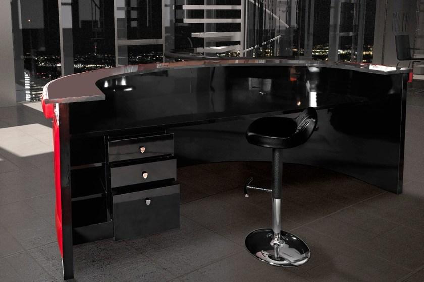 Tonino Lamborghini Casa Круглая кожаная стойка администратора с подсветкой Suzuka sun-id-1432382 - Вид №2