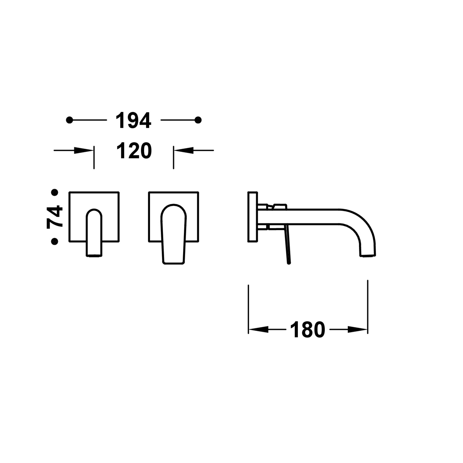 ПРОЕКТ-Видимая часть TRES для корпуса встраиваемой раковины-21130021OM TRES Project - Вид №1