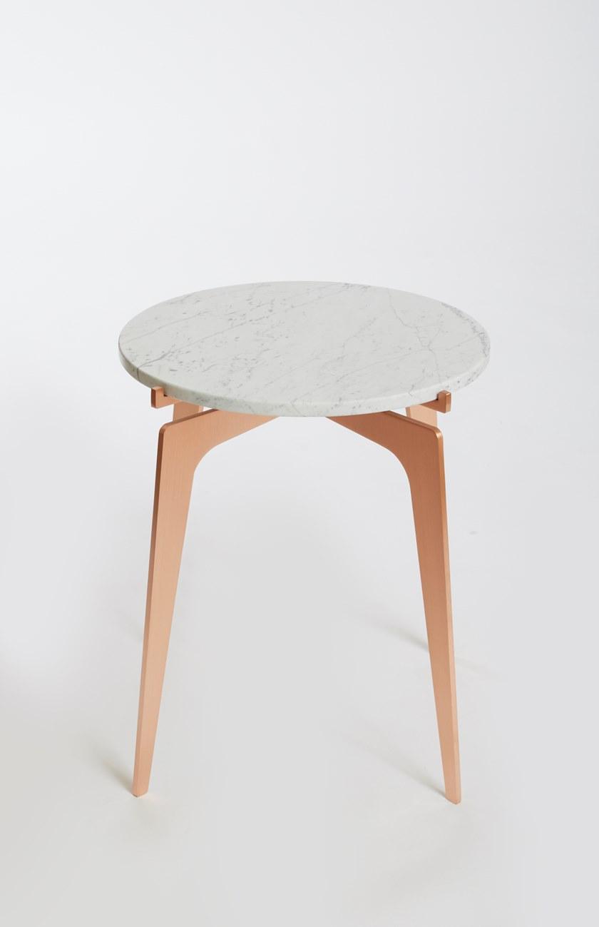 GABRIEL SCOTT Высокий круглый мраморный журнальный столик Prong sun-id-1449267 - Вид №1