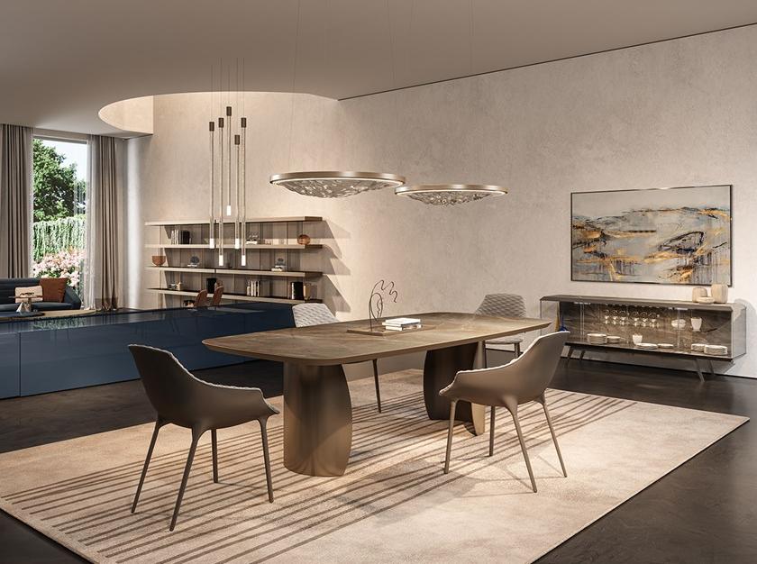 Reflex Овальный обеденный стол из стекла Petalo sun-id-1506970 - Вид №1