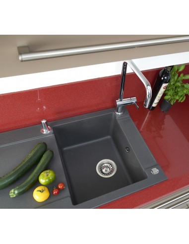 435500 000 00  Слив для раковины 1 автоматическая чаша для кабеля, Д. 90 мм, зажим 0/18 мм, с переливом, нержавеющая сталь Valentin Сталь  - Вид №2