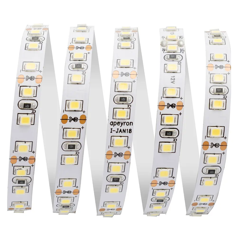 Светодиодная лента SMD 3528 120 диод/9.6 Вт/м 12 В 8 мм IP20 тёплый белый свет APEYRON STLM-2164429 - Вид №7