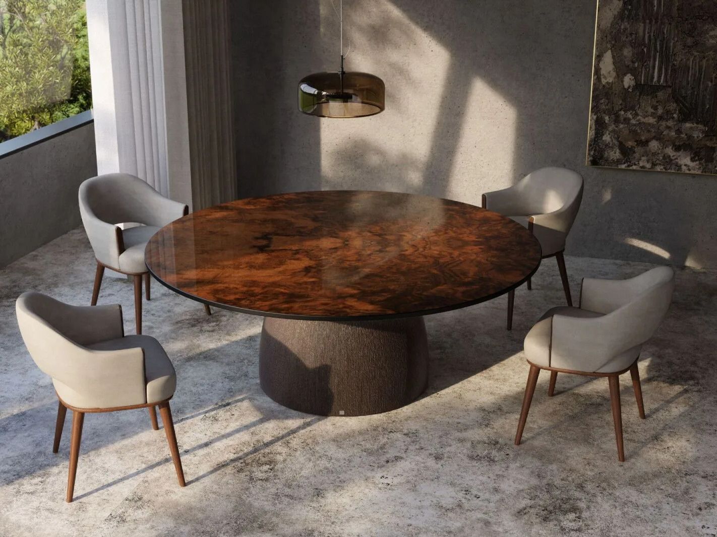 Круглый стол из стекловолокна и шиповник GANSK BARREL ARCH-00153156 - Вид №2