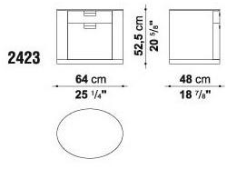 Maxalto Овальная тумбочка из дерева с ящиками Amphora sun-id-1394346 - Вид №2