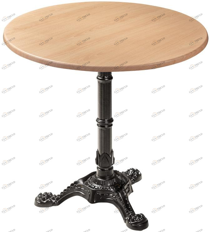 2618 Стол Bistrot D80 Натуральный бук R-HOME 940405+170502oak_light