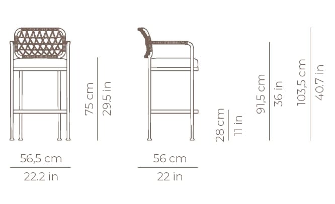 Алюминиевый садовый стул с порошковым покрытием POINT Curio ARCH-00050961 - Вид №7