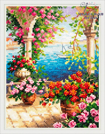 048-10 Цветочный бриз Набор для вышивания Чудесная Игла 15 х 20 см Чудесная игла 