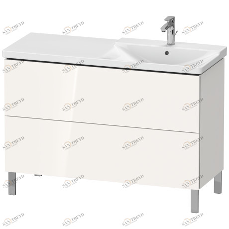 LC660308585 Тумбочка напольная L-Cube #LC6603 1220 x 481 мм Белый глянцевый лак Duravit