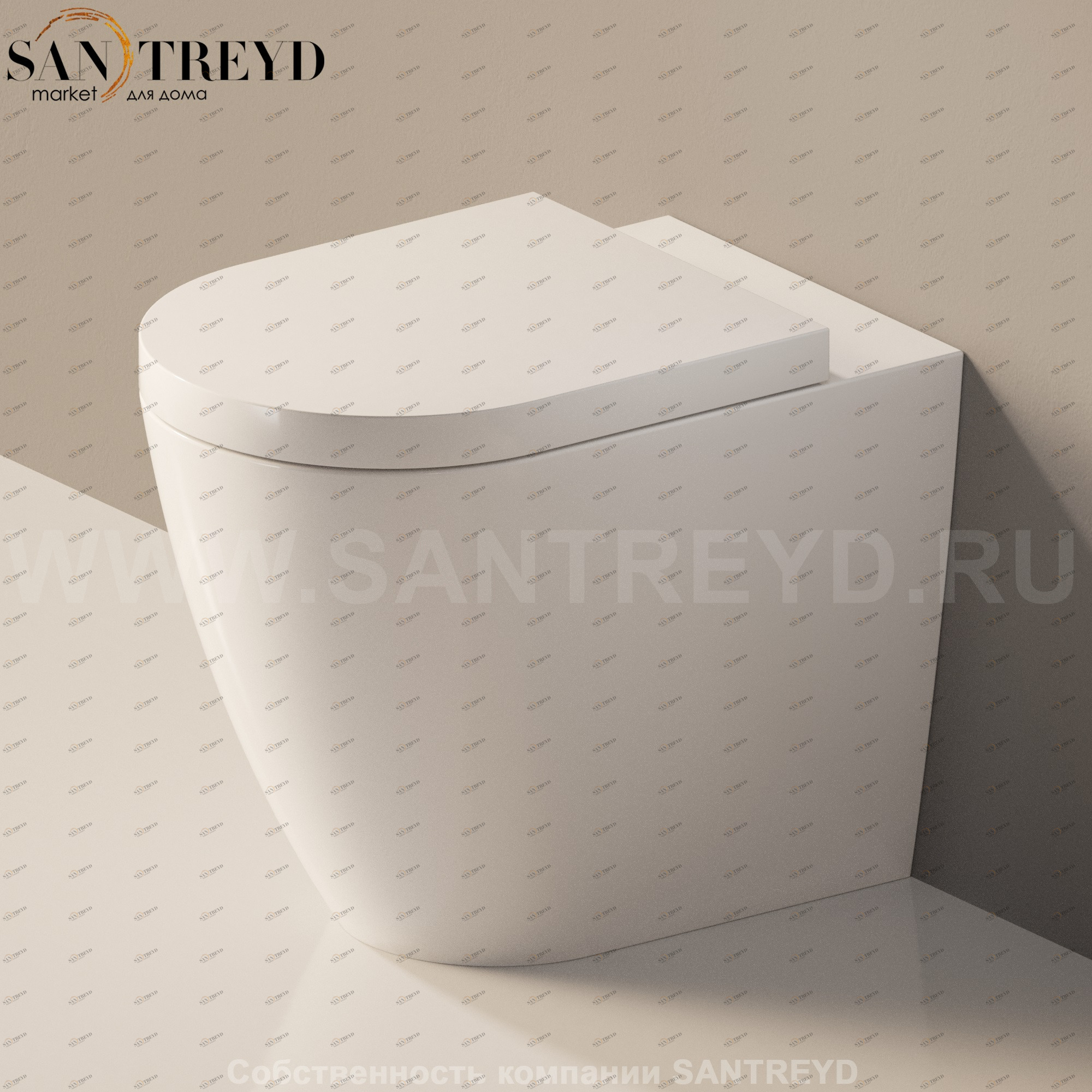 LK117RG9016 Приставной унитаз напольный Белый Ceramica Flaminia Link Италия