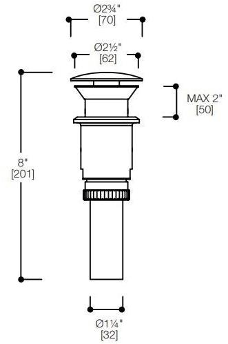 Blu Bathworks® Сифон для умывальника из хромированной латуни  Tw120  - Вид №1
