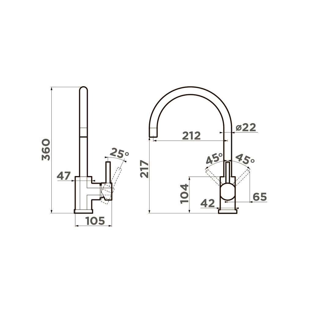 Смеситель для кухни Wakayama C OMOIKIRI 4994243 - Вид №5
