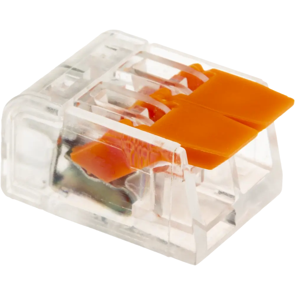 84509772 Клеммы соединительные монтажные с рычажком Duwi СМК 223-412 2-проводные 4мм² прозрачные 5шт 26612 9 STLM-1102142  - Вид №1