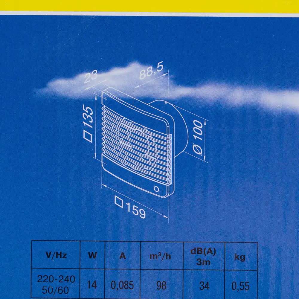 Вентилятор осевой вытяжной Вентс D100 мм 34 дБ 95 м³/ч цвет белый 10200006 STLM-2197839  - Вид №4