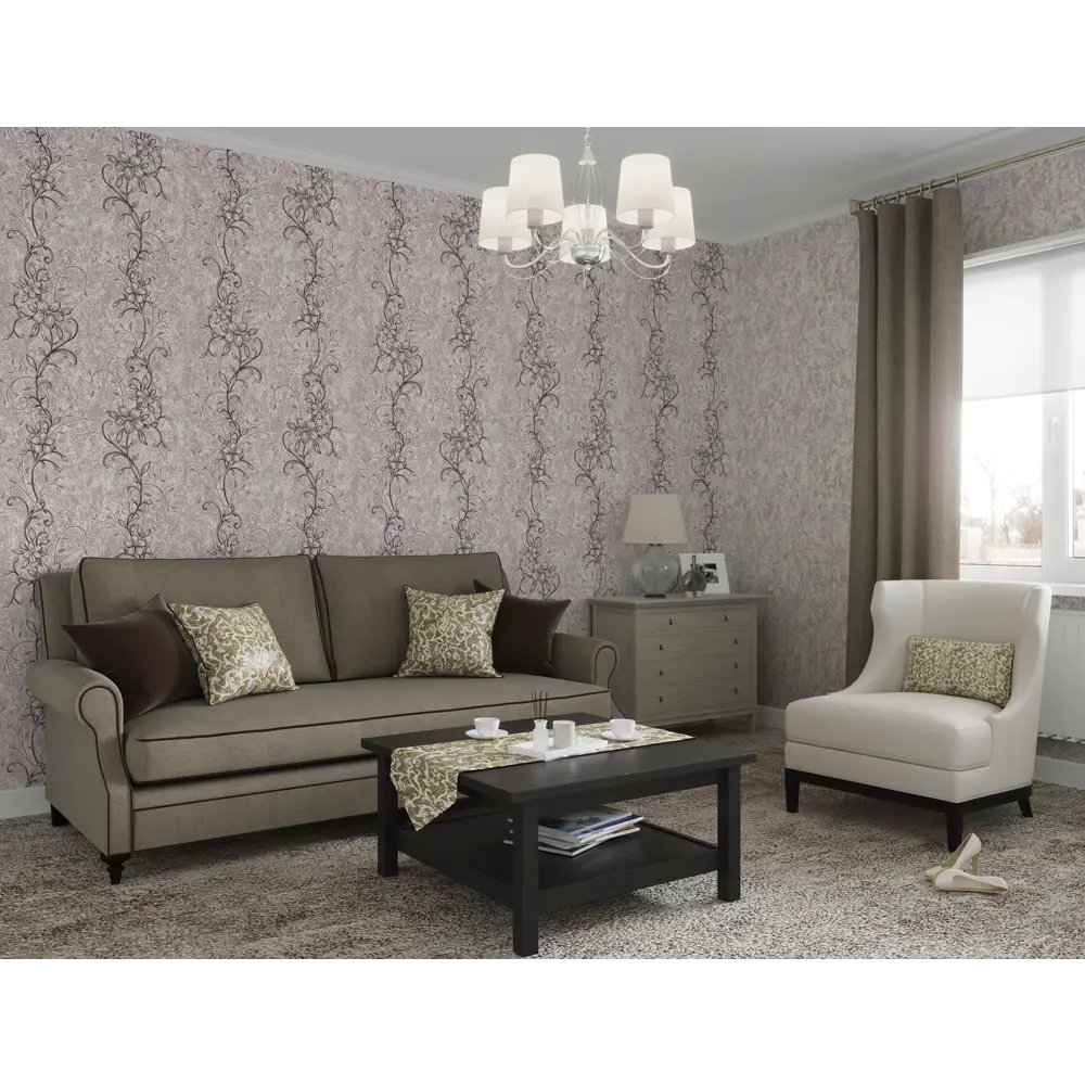 Обои флизелиновые Палитра Floris коричневые 0.53 м PL51015-58 82383473 STLM-2044348 - Вид №3