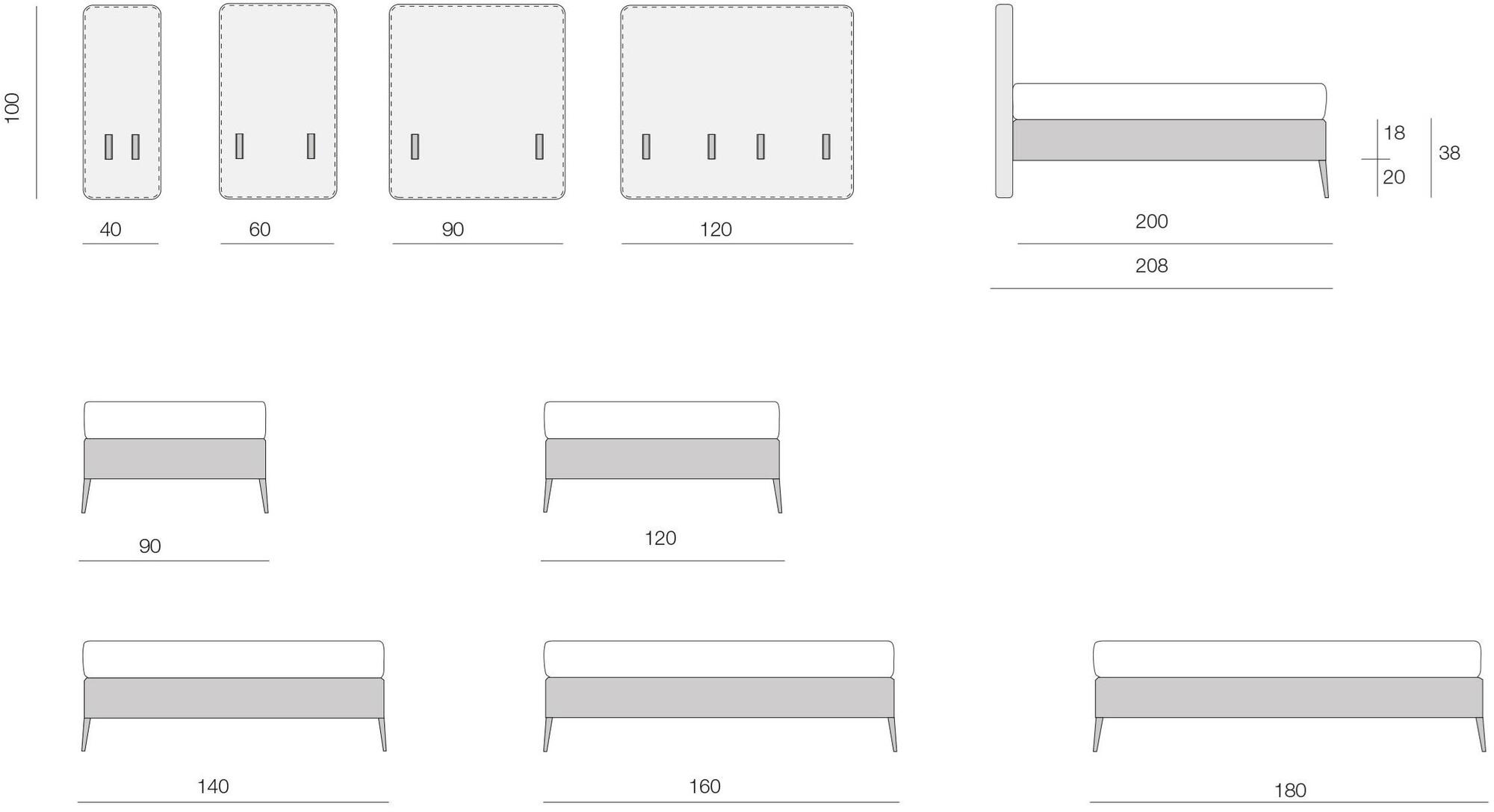 TUMIDEI Мягкая кровать со съемным чехлом из ткани sun-id-1379168 - Вид №4