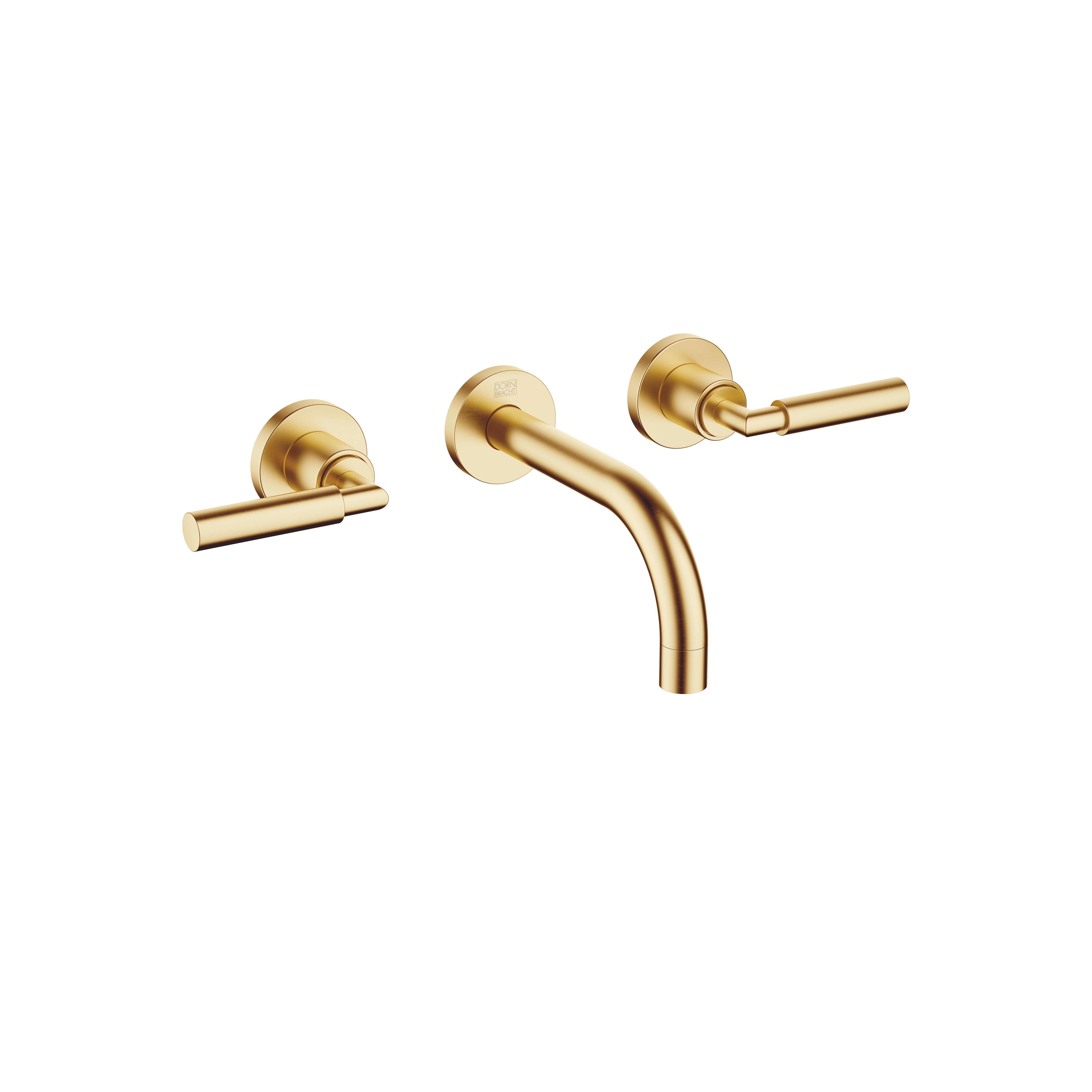 TARA Смеситель для раковины, настенный, без донного клапана - Brushed Durabrass (золото 23 карата) 36707882-28 DornBracht