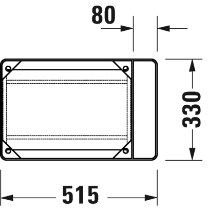 0031091000 Консоль металлическая напольная ** DuraSquare #003109 516 x 333 мм
Хром Black Matt Duravit - Вид №2