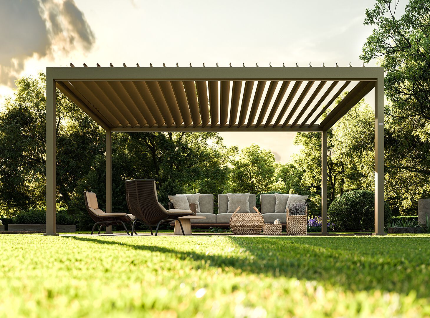 Биоклиматическая беседка с поворотными пластинами Pratic SENSE ARCH-00108114 - Вид №1