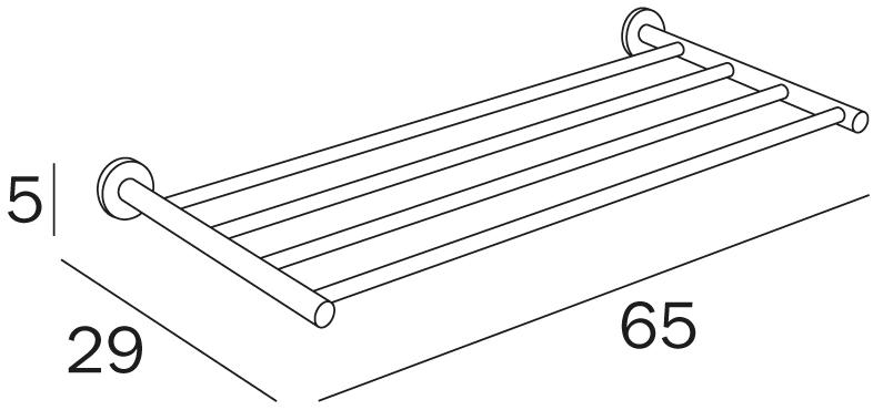 INDA® Полка для ванной из металла Touch A46680 - Вид №1