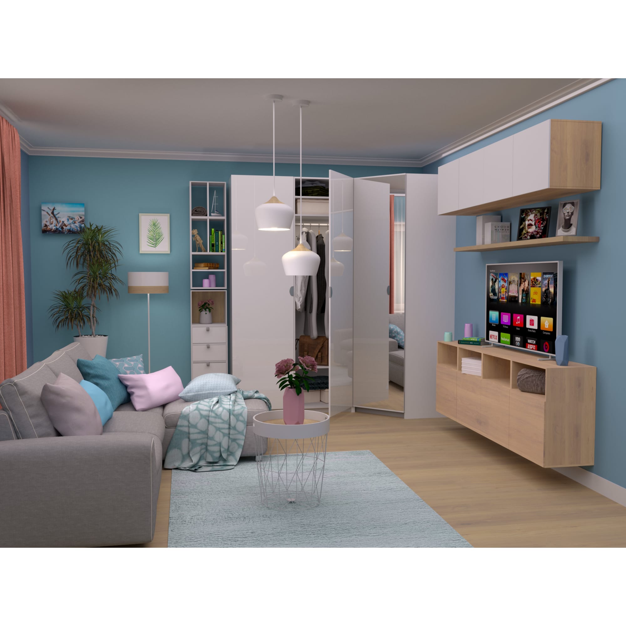 81965215 Дверь для шкафа МФ 38x59.6x1.6 см цвет белый глянец Lion Santreyd  - Вид №13