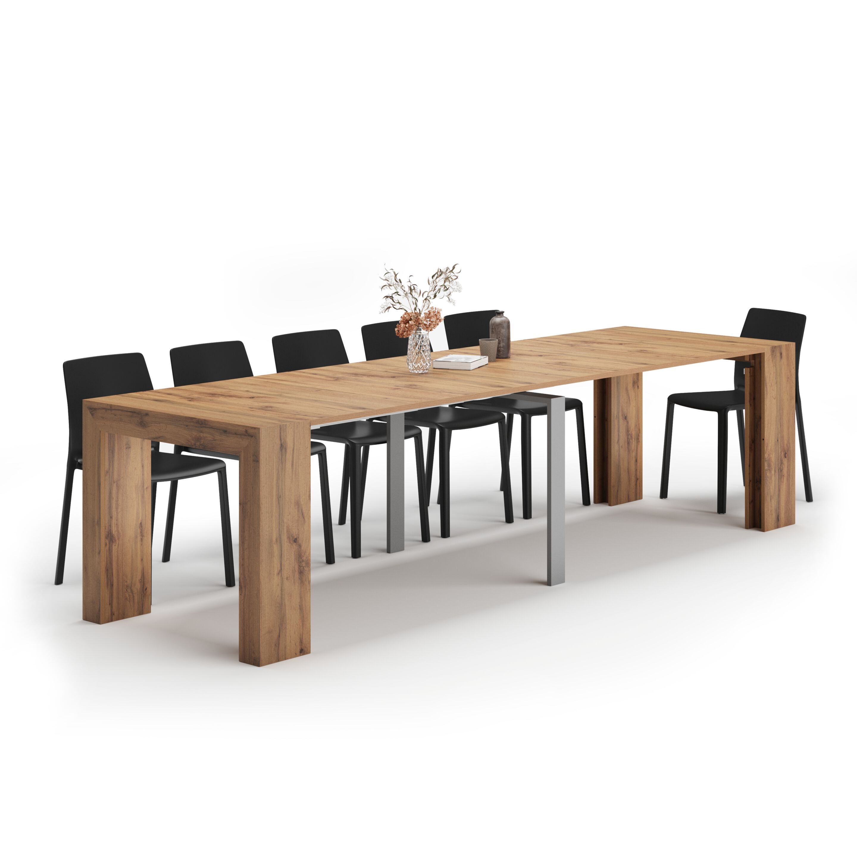 Выдвижная прямоугольная консоль из меламинированного дерева Mobili Fiver Angelica ARCH-00048401 - Вид №4