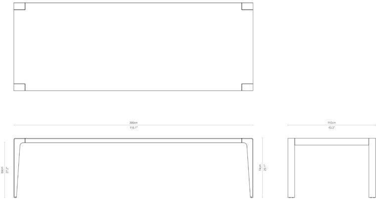 TRIBÙ Прямоугольный алюминиевый садовый стол Mirthe 07452/07454 - Вид №6