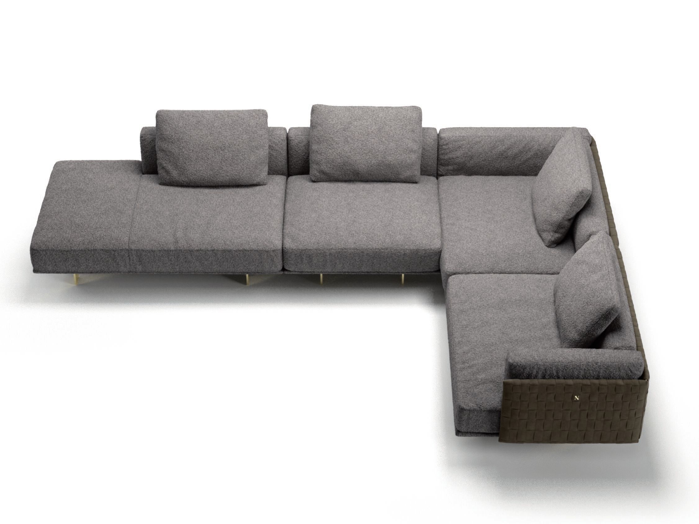 Угловой диван из ткани Natuzzi Italia кампус ARCH-00048872 - Вид №6