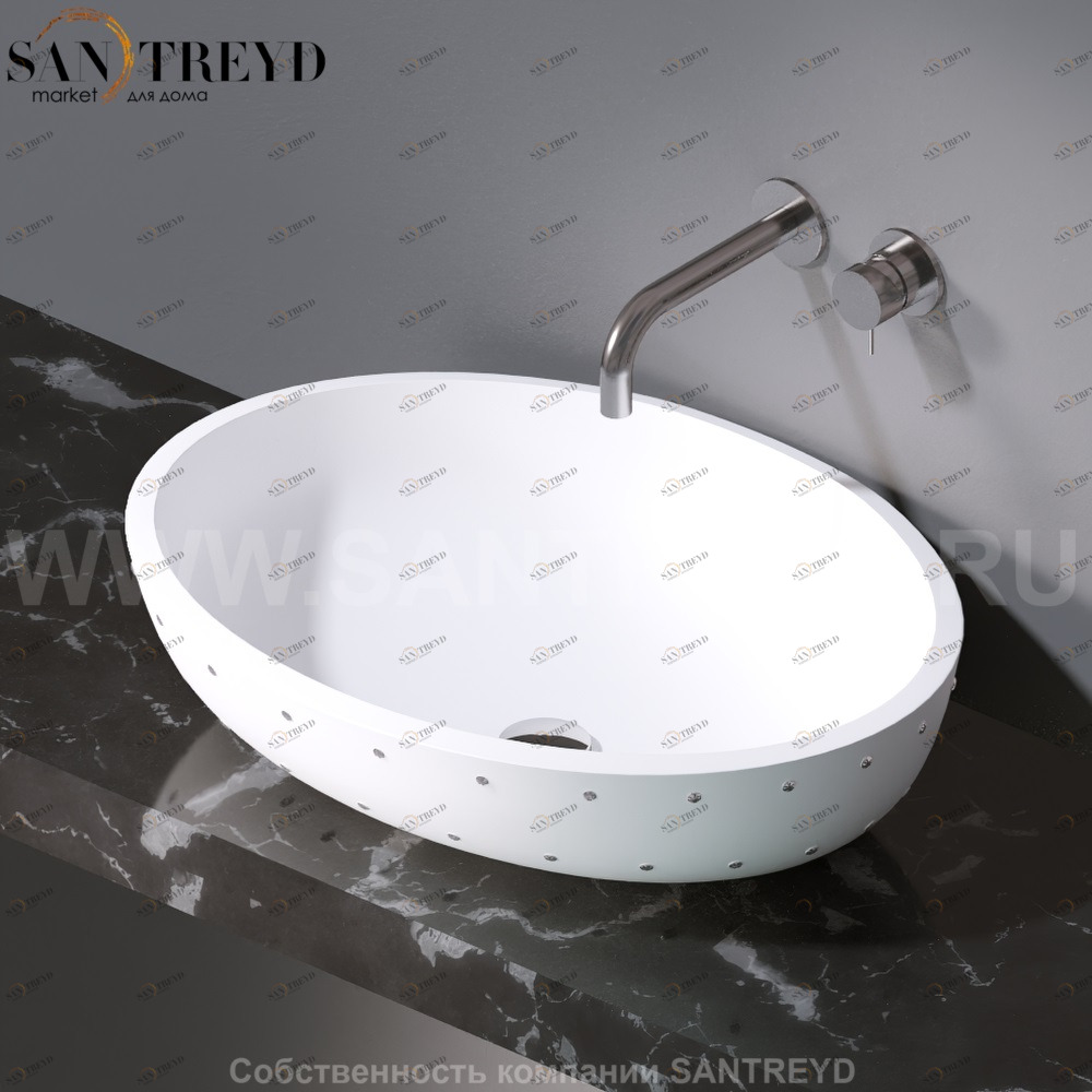 L280.101SW Накладная раковина на столешницу  овальная A. e T. Italia OVAL AeT ITALIA