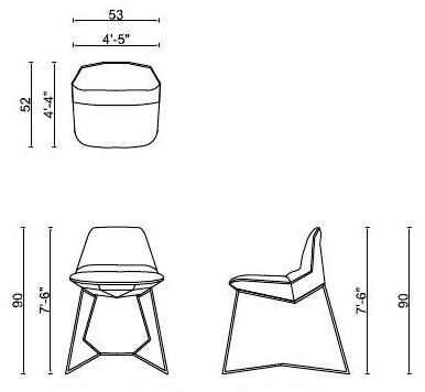 ENNE Санное кресло из кожи Lotus sun-id-1373101 - Вид №3
