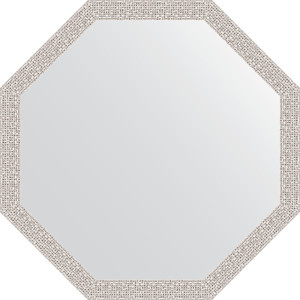 BY 3681 Зеркало в багетной раме - мозаика хром 46 mm EVOFORM Octagon