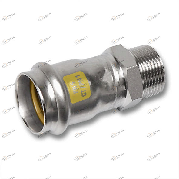 617243G351 SANHA 17243G пр.-фит. газ, нерж.сталь, ниппель переходной ВПр-НР 35x1 мм 