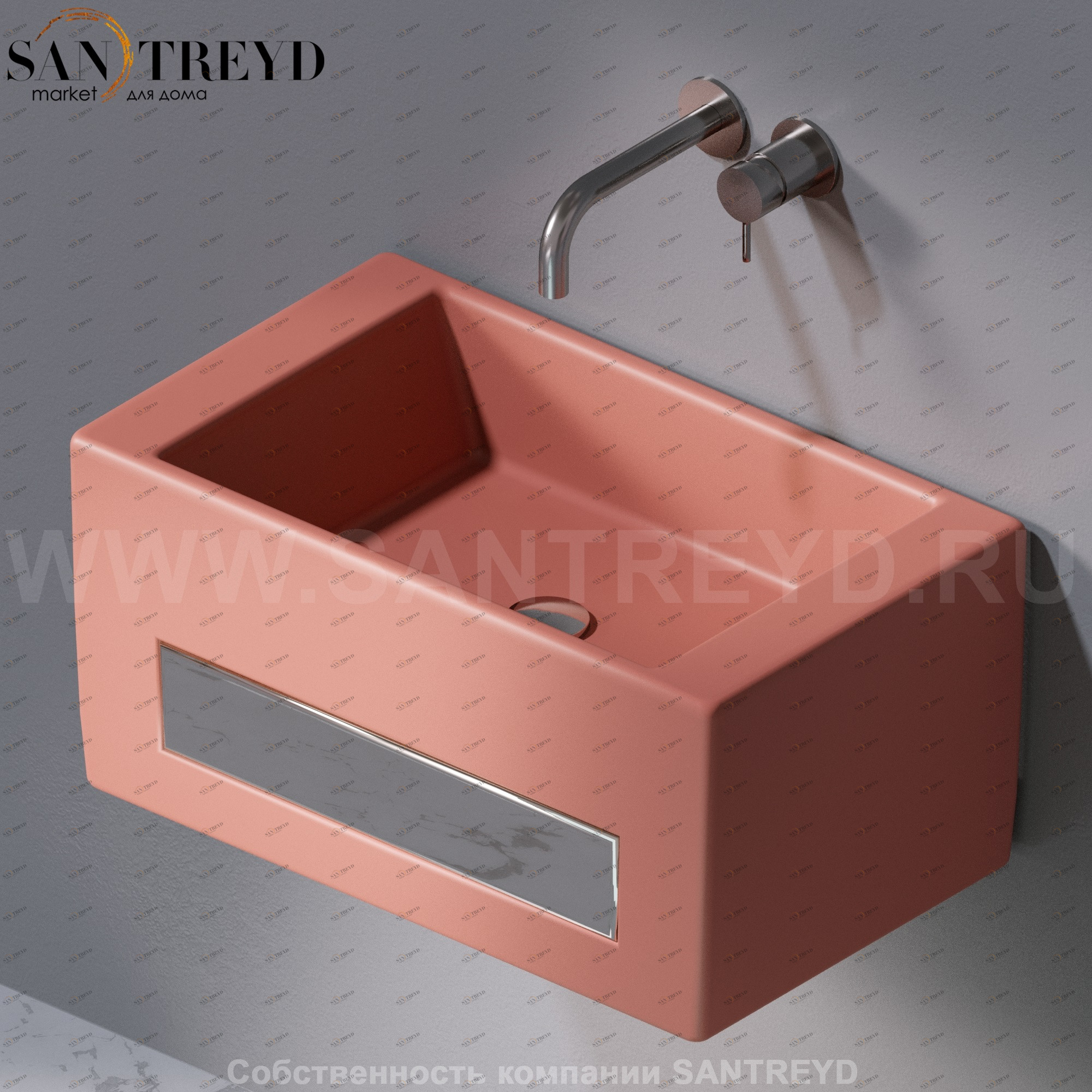 L116142 Подвесная раковина настенная прямоугольная A. e T. Italia Tower AeT ITALIA