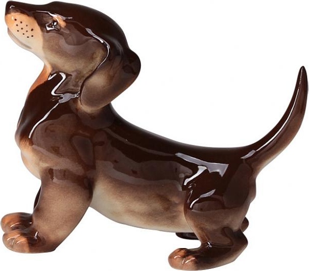 80330 Императорский фарфоровый завод Скульптура "Такса больш.разм." Фарфор твердый 