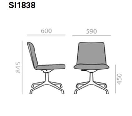 Спицевое вращающееся кресло Andreu World Flex Executive ARCH-00023984 - Вид №4