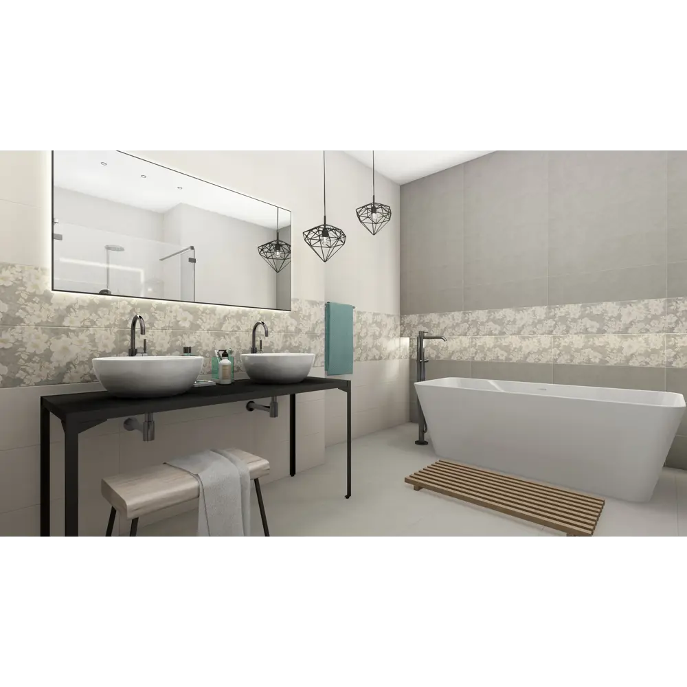 Плитка настенная «Орлеан» 7 75x25 см 1.69 м² цвет белый Керамин STLM-2012986 - Вид №3