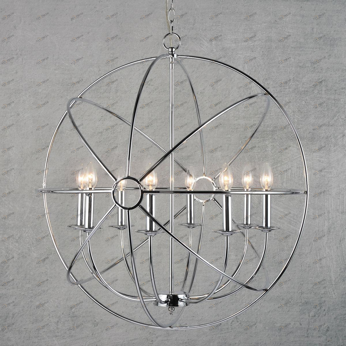 Подвесная люстра Loft IT Castle Chrome Loft1193-8 LOFT IT ДИЗАЙНЕРСКИЕ, CASTLE CHROME, ШАР 118169 Хром 