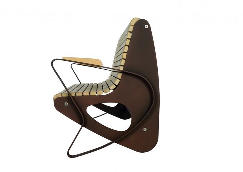 Euroform W Скамья из дерева с подлокотниками со спинкой  1010  - Вид №2